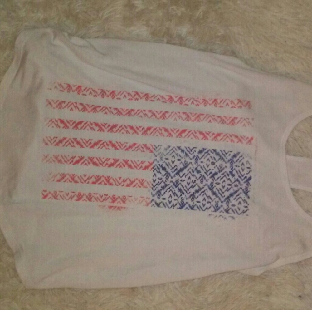 American flag flowy tank